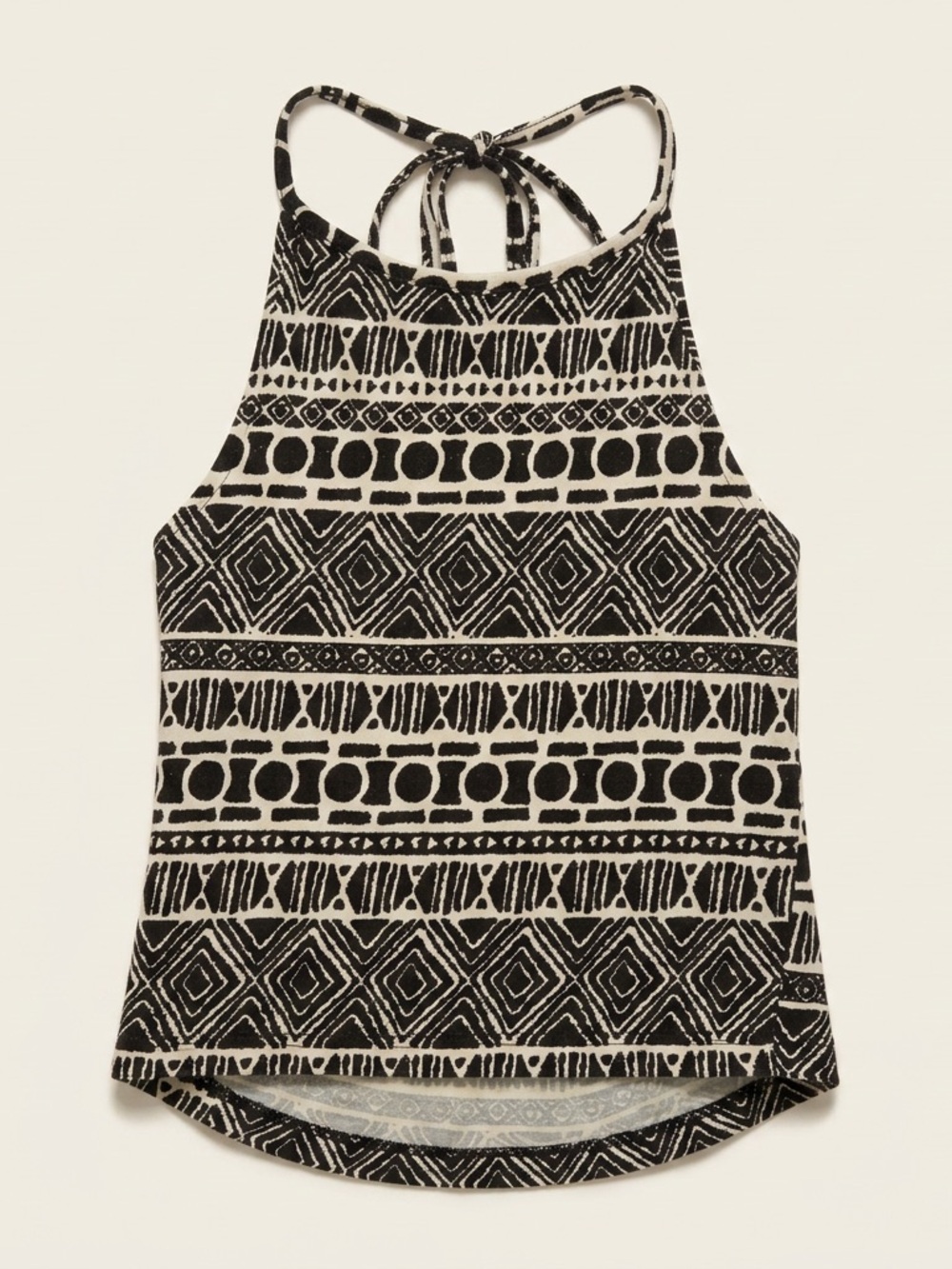 Brandy Melville Sachi Geometric Halter Crop Top Small